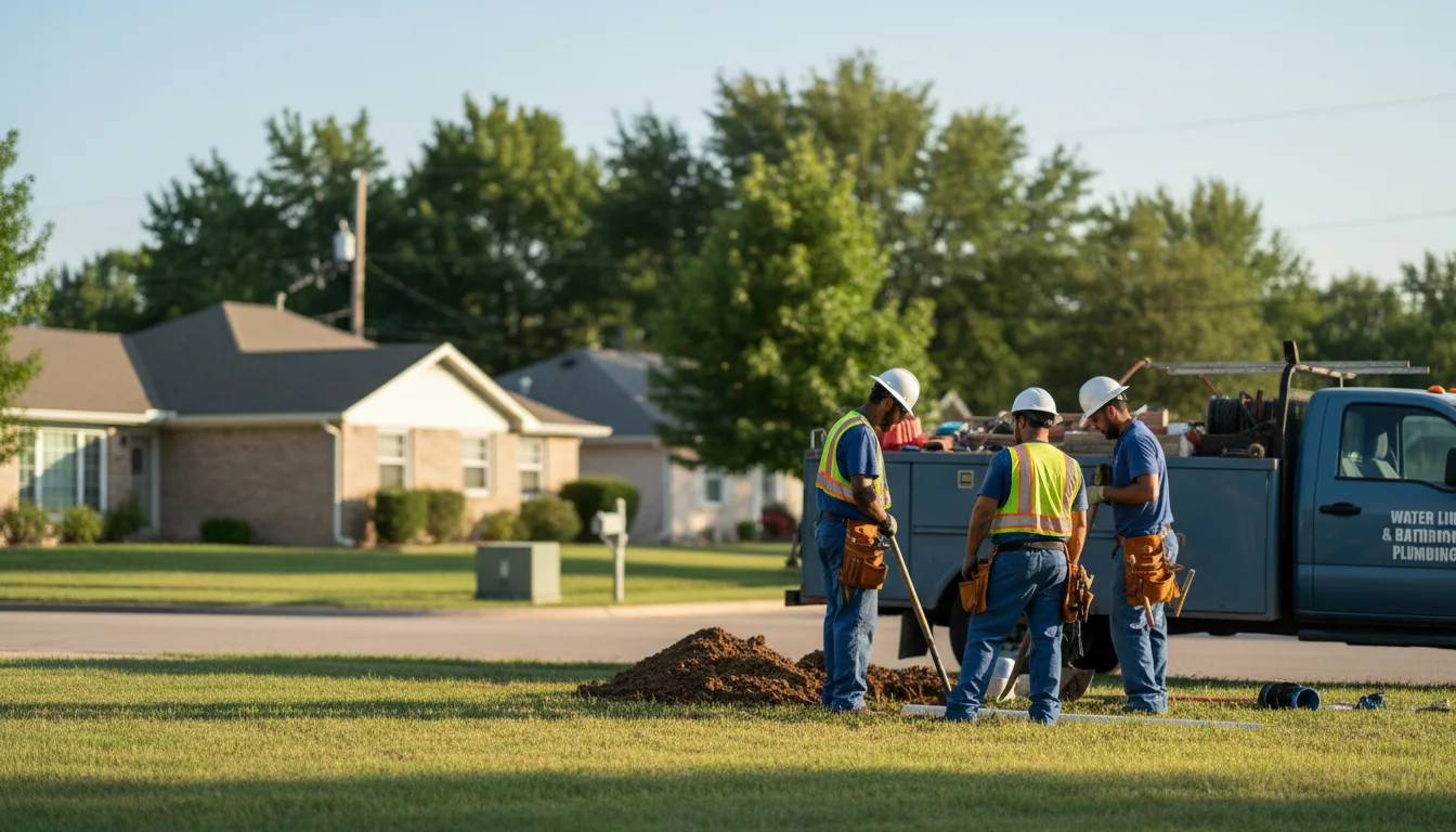 Residential water line and bathroom plumbing service in Kieler, WI